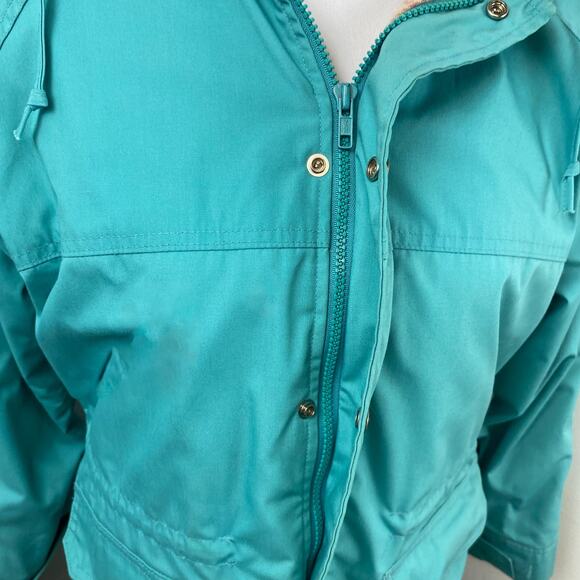 Vintage 80's Woolrich Blue Plaid Lined Winter Parka Field Jacket Hooded Medium - Picture 10 of 13